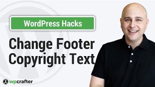 How to Edit Footer Copyright Text In Any WordPress Theme [upl. by Natehc]