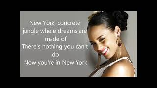 Alicia Keys Empire State Of Mind  oh New York song [upl. by Jacquenetta623]