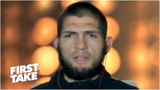 Khabib Nurmagomedov previews fight vs Justin Gaethje at UFC 254  First Take [upl. by Herrera712]