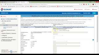 Modificacion de datos ficha RUC  SUNAT Operaciones en Linea [upl. by Burdett]