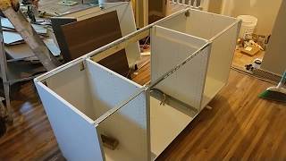 EASY  How to Install an Ikea Kitchen Island [upl. by Kinnon]