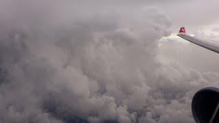 Swiss Airbus A330300  Massive thunderstorms upon landing in Miami [upl. by Bull66]