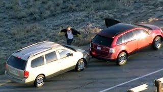 Watch Dramatic highspeed chase in Denver [upl. by Yddub]