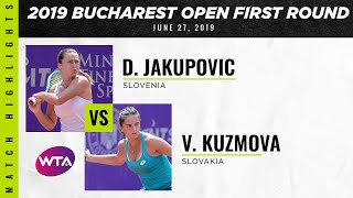 Dalila Jakupovic vs Viktoria Kuzmova  2019 Bucharest Open First Round  WTA Highlights [upl. by Nadeen452]