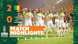 HIGHLIGHTS  Mali 🆚 South Africa TotalEnergiesAFCON2023  MD1 Group E [upl. by Asaret310]