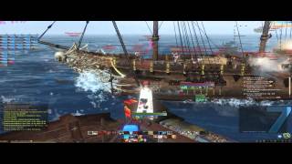 IIPacifistsII Archeage Epic Naval PVP 1 Galleon vs many amp a Black Pearl guild Pacifists [upl. by Yzzo]