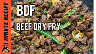 BDF  Beef dry fry  1 minute recipe from kondottikkaran [upl. by Yllier398]