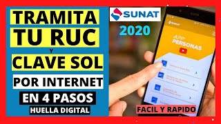 💥 COMO SACAR RUC Y CLAVE SOL POR INTERNET 📲 TRAMITA TU RUC PERSONA NATURAL CON NEGOCIO 🚀SUNAT 2022 [upl. by Delano]