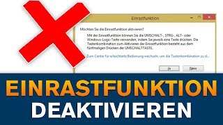 Einrastfunktion deaktivieren in Windows 10 Tutorial [upl. by Sid]