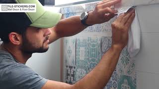 How To Apply Wall Tile Stickers [upl. by Weisman]