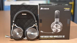 Corsair Virtuoso RGB Wireless SE Gaming Headset Review [upl. by Nosyrb739]