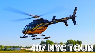 Bell 407GX New York Helicopter Tour with full ATC flown by Andrew Woods [upl. by Enetsirhc918]