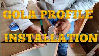 How to install Gola Profile  How to Make Handleless Kitchen  Gola Profile [upl. by Puklich868]