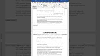 Different Headers on different Pages in MS Word [upl. by Atinrahs46]