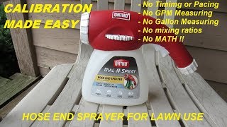 ORTHO Hose End Sprayer CALIBRATION MADE EASY  Dial N Spray [upl. by Kehr160]