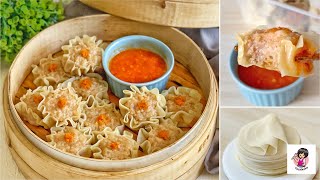 Dimsum Ekonomis Siomay Ayam Tanpa Udang  Saos Cocolannya  Chicken Dumplings SUB [upl. by Tarabar]