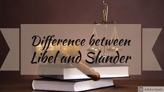 Difference between Libel and Slander  Defamation  Law of Torts  Easy way  in Hindi [upl. by Ninnetta32]