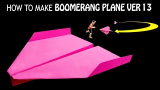 Cómo Hacer un Avión de Papel BOOMERANG ver 13  avião bumerangue [upl. by Molahs329]