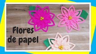 Flores de papel Faciles y rápidas en menos de 5 minutos [upl. by Guilbert]