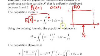 Skewness and kurtosis  Example 1 [upl. by Ivon]