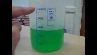 Measurement Green Liquid Converting milliliters to liters [upl. by Perot]