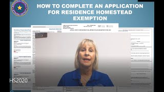 How to Complete an Application for Residence Homestead Exemption 2020 [upl. by Elly]