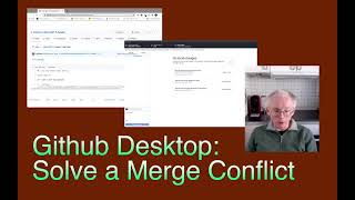 Github Desktop Solve a Merge Conflict [upl. by Norym]