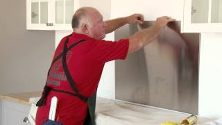 How To Install A Stainless Steel Splashback  DIY At Bunnings [upl. by Annaoy]