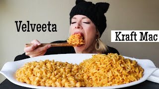 Velveeta  Kraft Mac and Cheese Mukbang Last Cheat Meal Before My Wedding [upl. by Htederem456]