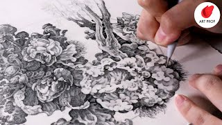 CrossHatching Drawing Techniques Tutorial Pen Ink Pencil [upl. by Assilac]