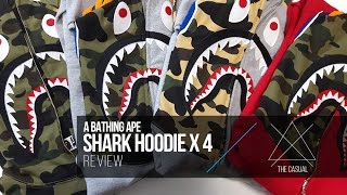 Bape Shark Hoodie Review x 4 Legit Check Tips amp Sizing [upl. by Alexandr]