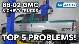 Top 5 Problems GMC Chevy Truck 4th Generation 198802 [upl. by Hnim219]