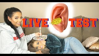 Ohrenschmalz Test mit Niloofar Irani 😳👂🏽 [upl. by Kappel]