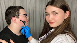 ASMR Cranial Nerve Exam on Real Patient  Testing the 5 Senses [upl. by Eirrotal]