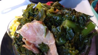 KALE GREENS RECIPE  SOUTHERN STYLE KALE GREENS RECIPE [upl. by Epilef]