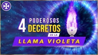 4 Poderosos Decretos de la Llama Violeta  Yo Soy Espiritual [upl. by Ardnoyek]