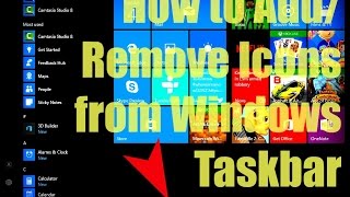 HOWTO Pin and Unpin programs from your Taskbar in Windows 10 [upl. by Randolf]