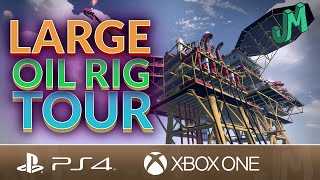 Large Oil Rig Tour 🛢 Rust Console 🎮 PS4 XBOX [upl. by Niwdog675]