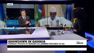 Showdown in Gambia Foreign troops at border as Jammeh refuses to go part 1 [upl. by Gibson]