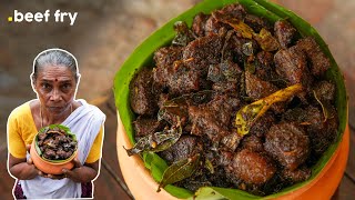 Nadan Beef Fry  Kerala Style Beef Fry Recipe  Nadan Beef Varattiyathu [upl. by Mariette]