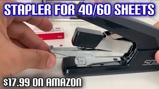 Effortless Desktop Stapler 4050 Sheet Capacity One Finger Touch Stapling [upl. by Merrily]