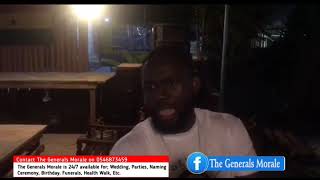 THE GENERALS Powerful JAMAMorale at Kenkey Bar Pt 1 [upl. by Euqirat148]