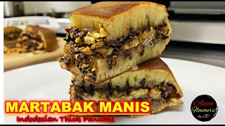 HOW TO MAKE MARTABAK MANIS  INDONESIAN THICK PANCAKE  CHOCOLATE CHEESE PANCAKE [upl. by Anahcar]