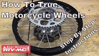 How To True a Motorcycle Wheel  Rocky Mountain ATVMC [upl. by Ileray]