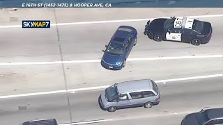 Driver leads police on chase from downtown LA to Hollywood I ABC7 [upl. by Dranyar602]