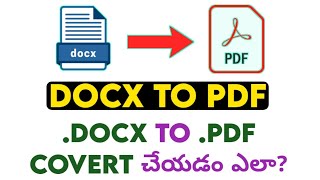 DOCX TO PDF  how to convert docx file to pdf file  in Telugu  Techwaj Telugu [upl. by Naej951]