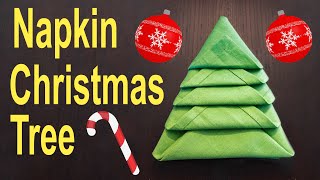 Napkin Fold Christmas Tree Tutorial [upl. by Drahsar]