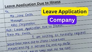 How to Write a Sick Leave Application for Office Quick amp Professional Format [upl. by Leelahk]