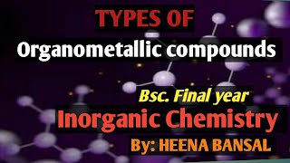 Types of organometallic compounds Bsc Msc [upl. by Roxine780]