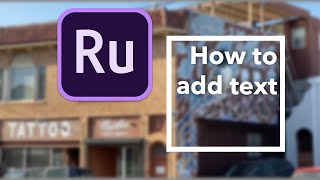 How to add text in Premiere Rush [upl. by Hsan]